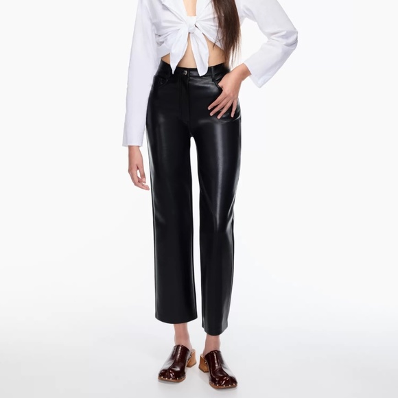 Wilfred Melina Cropped Pant in Vegan Leather NWT - Picture 1 of 6